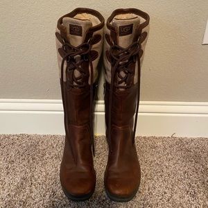 Tall leather UGG boots